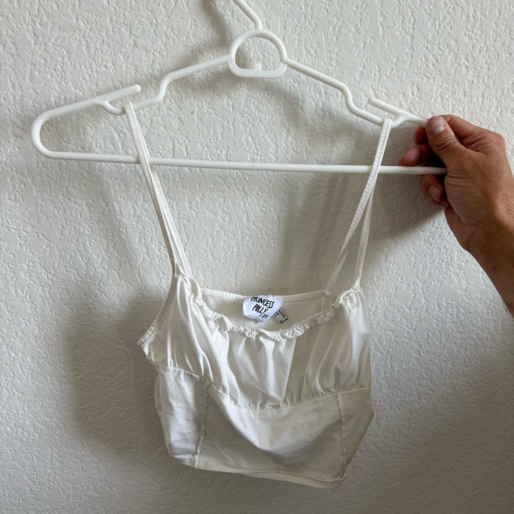 White princess Polly tank top